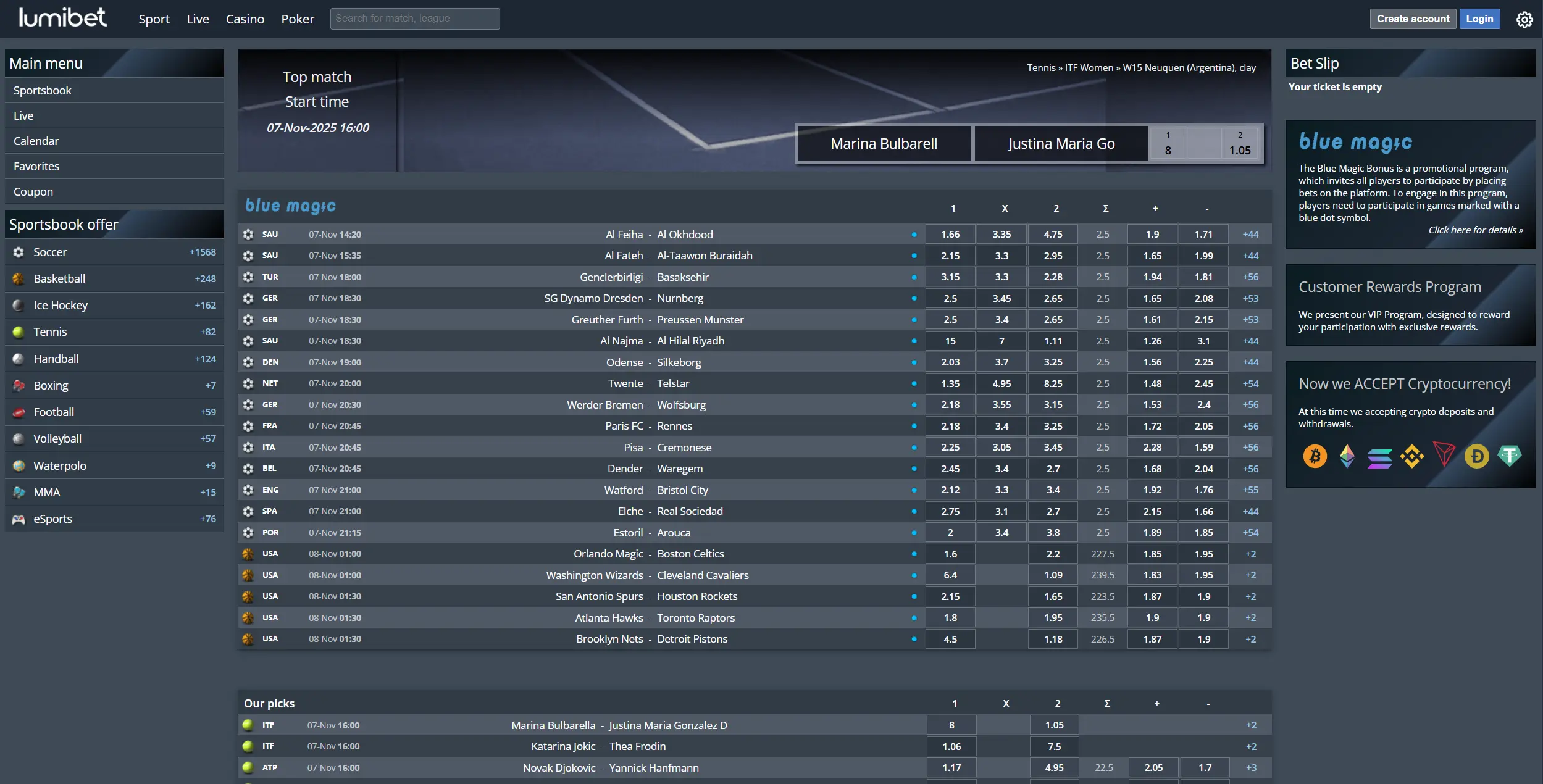 Lumibet sports betting.